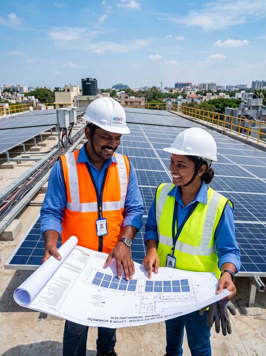 Solar Engineers Discussing Project